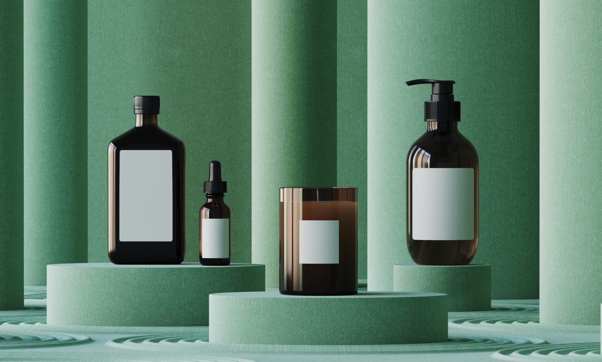 Minimal background for branding and product presentation. Cosmet